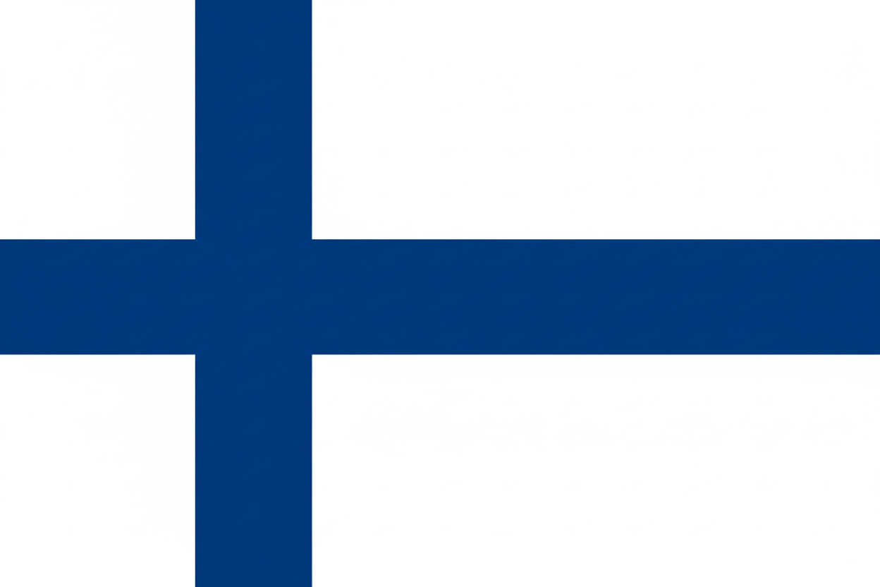 Suomen lippu ilman reunoja