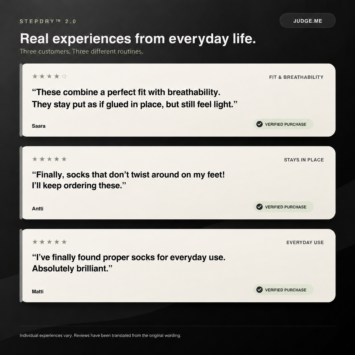 StepDry 2.0 — Customer experiences