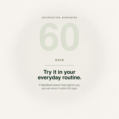 StepRelief — 60-day satisfaction guarantee