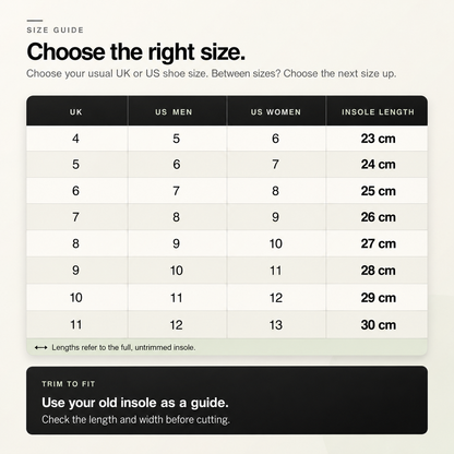 VitalStep — UK size guide